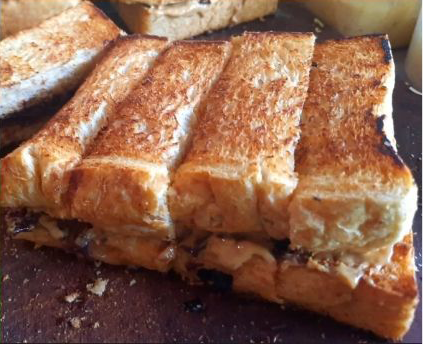 Roti gandum manis keju ririungan