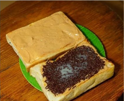 Roti putih manis ririungan